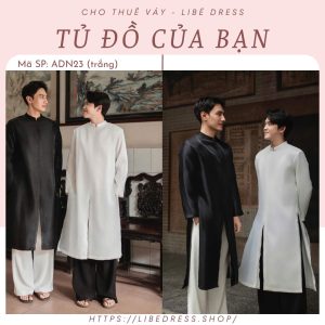 Áo Dài Nam - ADN23 (trắng)
