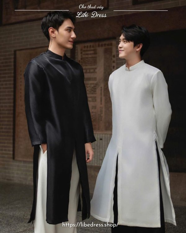 Áo Dài Nam - ADN23 (trắng)